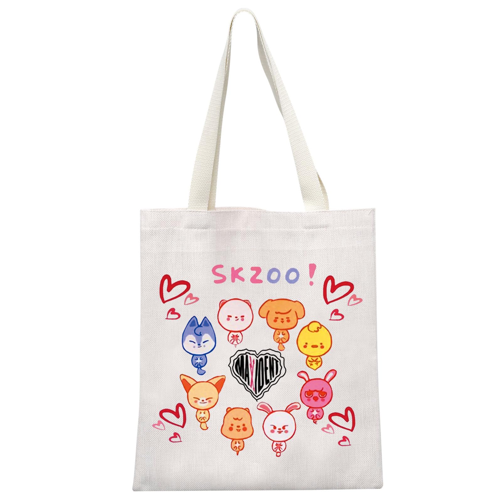 MEIKIUPK-POP Lover Makeup Bag K-POP Fans Tote Bag Gift K-POP Music Merchandise Singer Gift