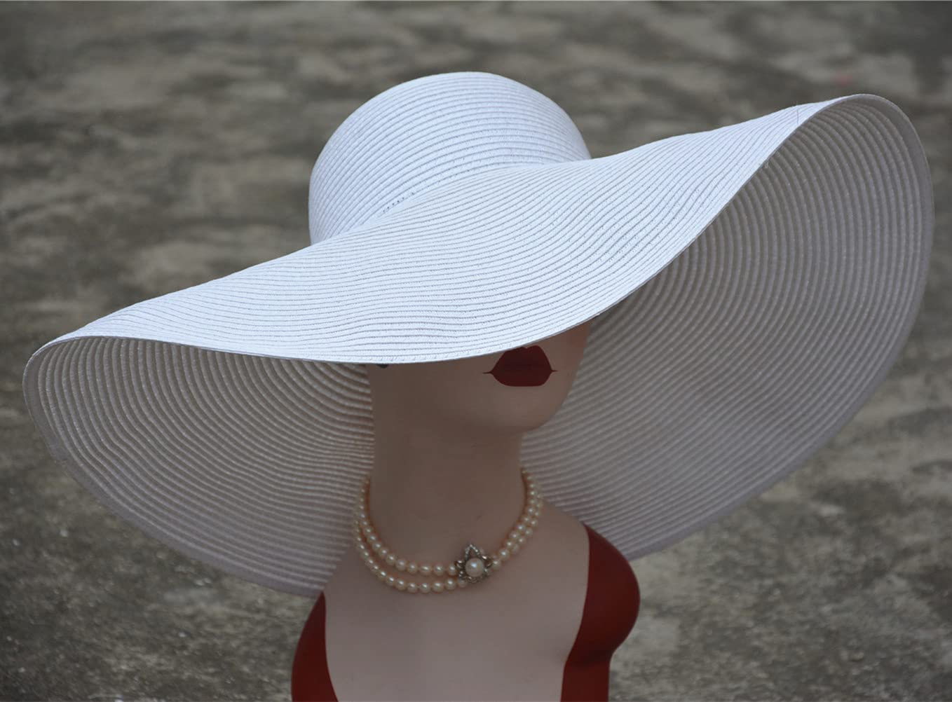 Cappello di Paglia Pieghevoli Oversize Enormi Cappelli da Spiaggia A Tesa Larga da Sole in Paglia Estate da Sposa da Donna da Donna Floppy Party Dressy