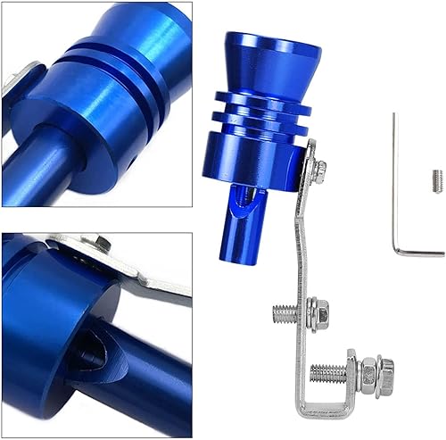 Miniatura 6 de Simulador universal de silbato con sonido turbo para válvula de soplado, silenciador de escape, tubo de escape de tubo de escape de aleación de