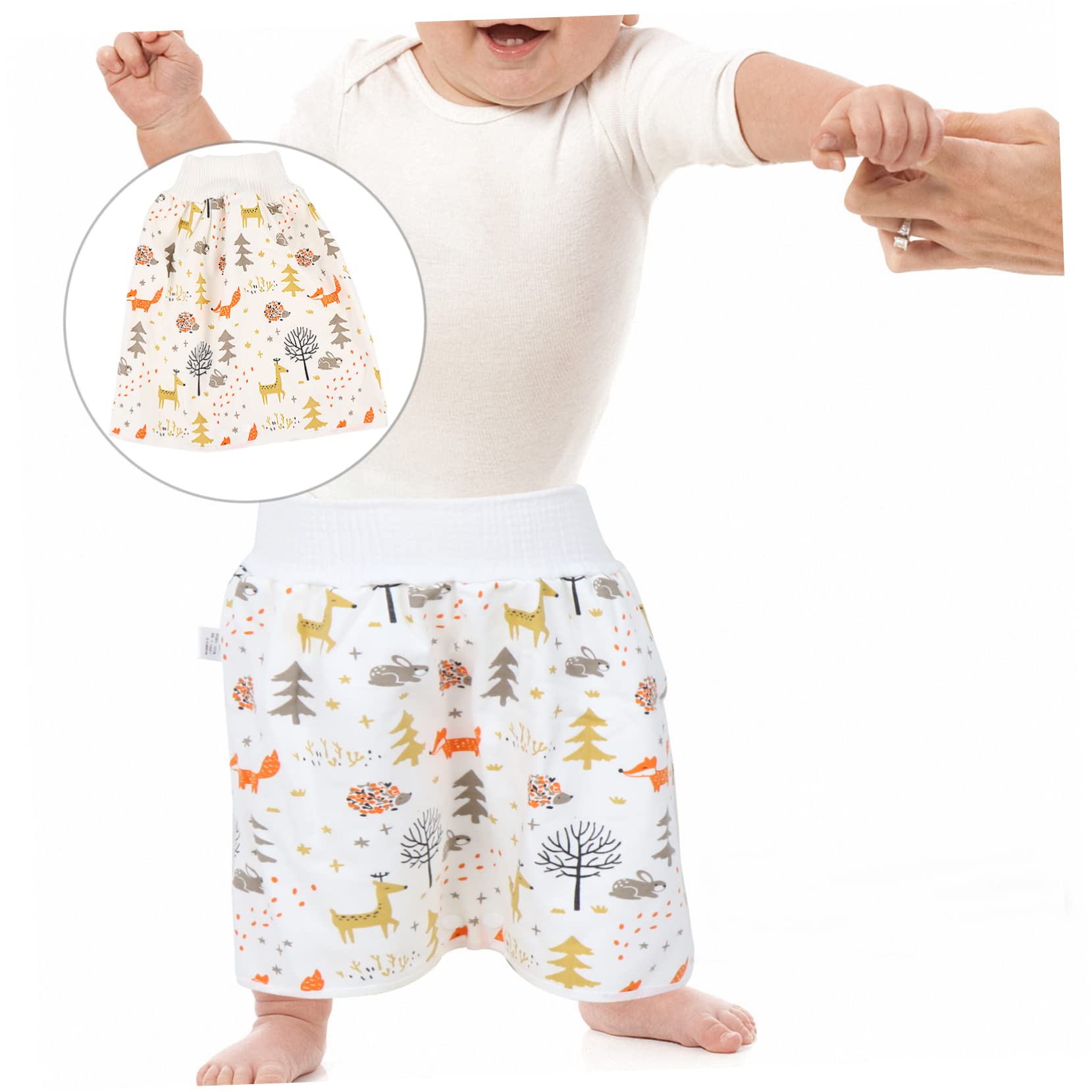 KOMBIUDA 3 Stücke Faltbare Windel Rock Baumwolle Training Hosen Windel Hosen Für Kleinkinder