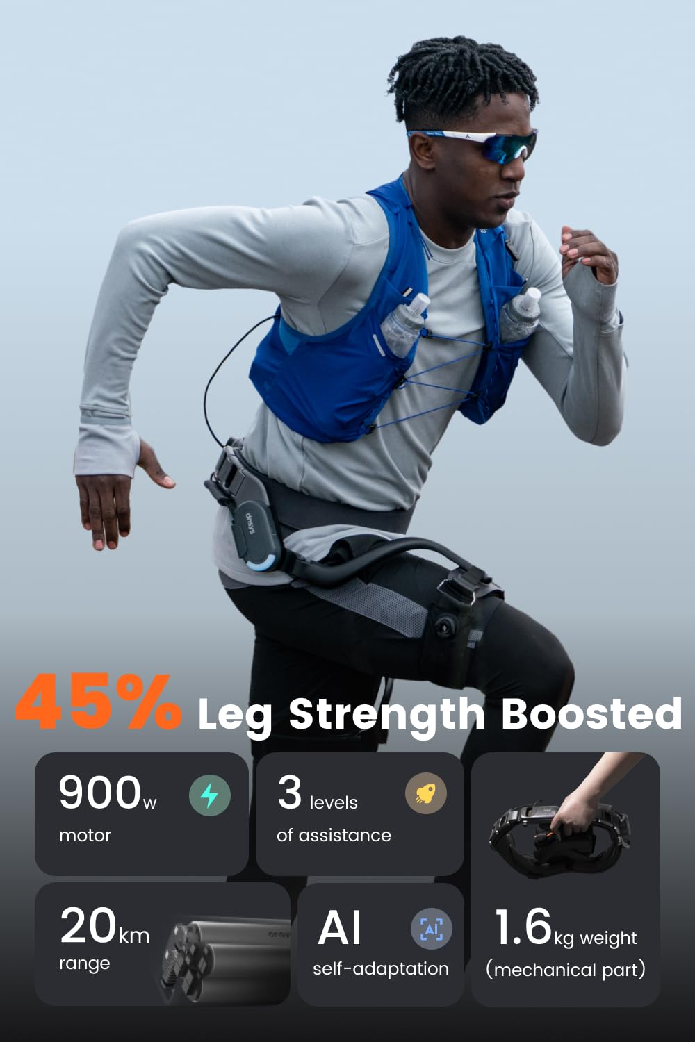 Amazon.com: DNSYS X1 Carbon Exoskeleton, AI-Powered Leg Assistance