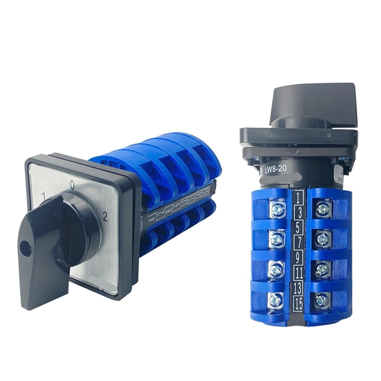 LW8-20/4 Silver Contact 3 Position On-Off-on 4 Levels 20A Gear Changeover Cam Selector 1Pcs