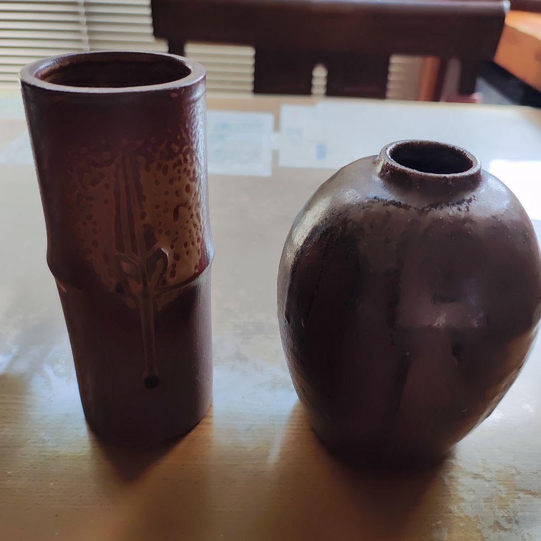 【伝統工芸品】福井越前焼　ヴィンテージ左近窯　2点セット Amazon.co.jp: 伝統工芸品福井越前焼 ヴィンテージ左近窯 2点セット