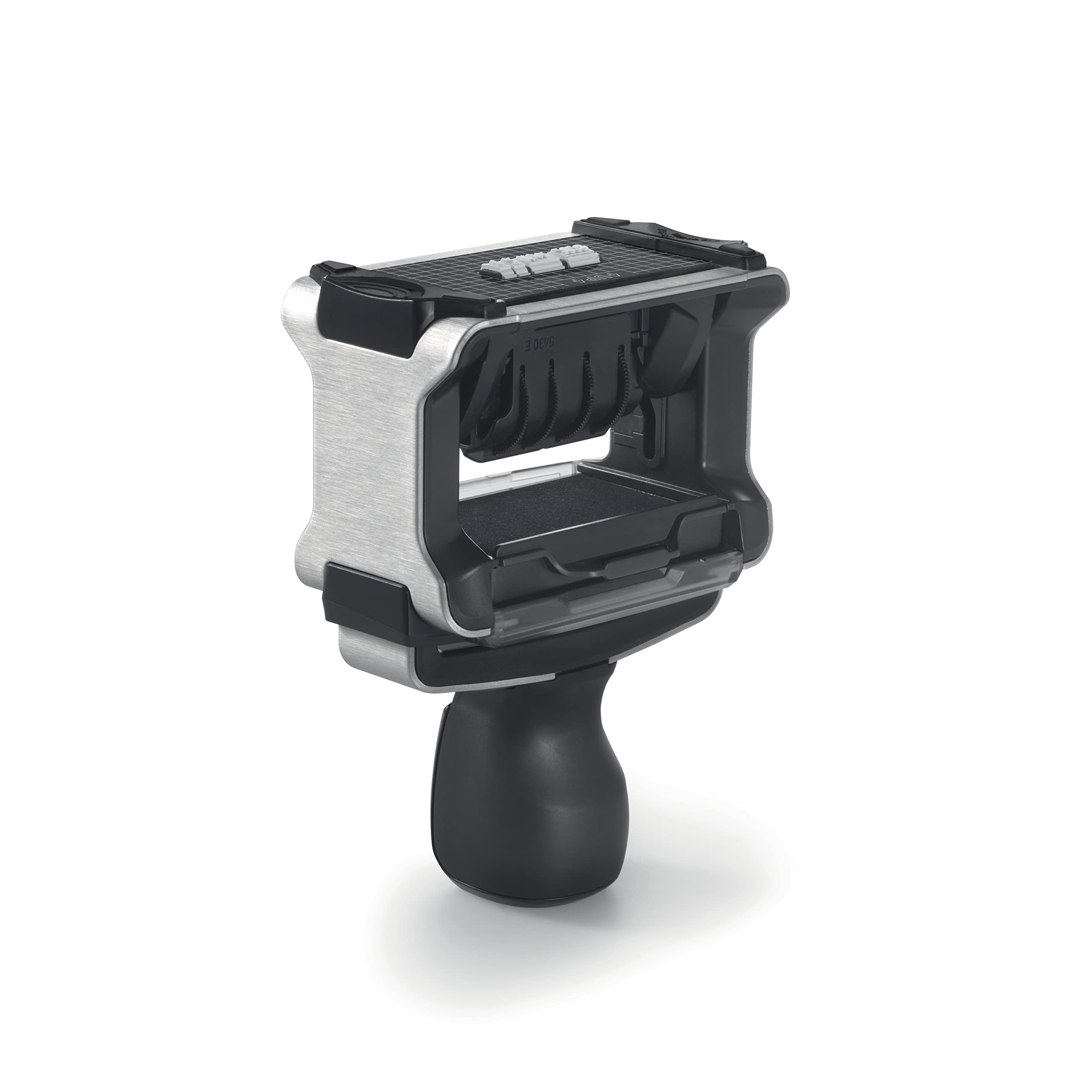 Trodat Professional Datumsstempel 5430 – Stempel Personalisiert mit Datum und Wunschtext, Selbstfärbend, 2 Zeilen, 41x24 mm, Abdruck Blau und Rot