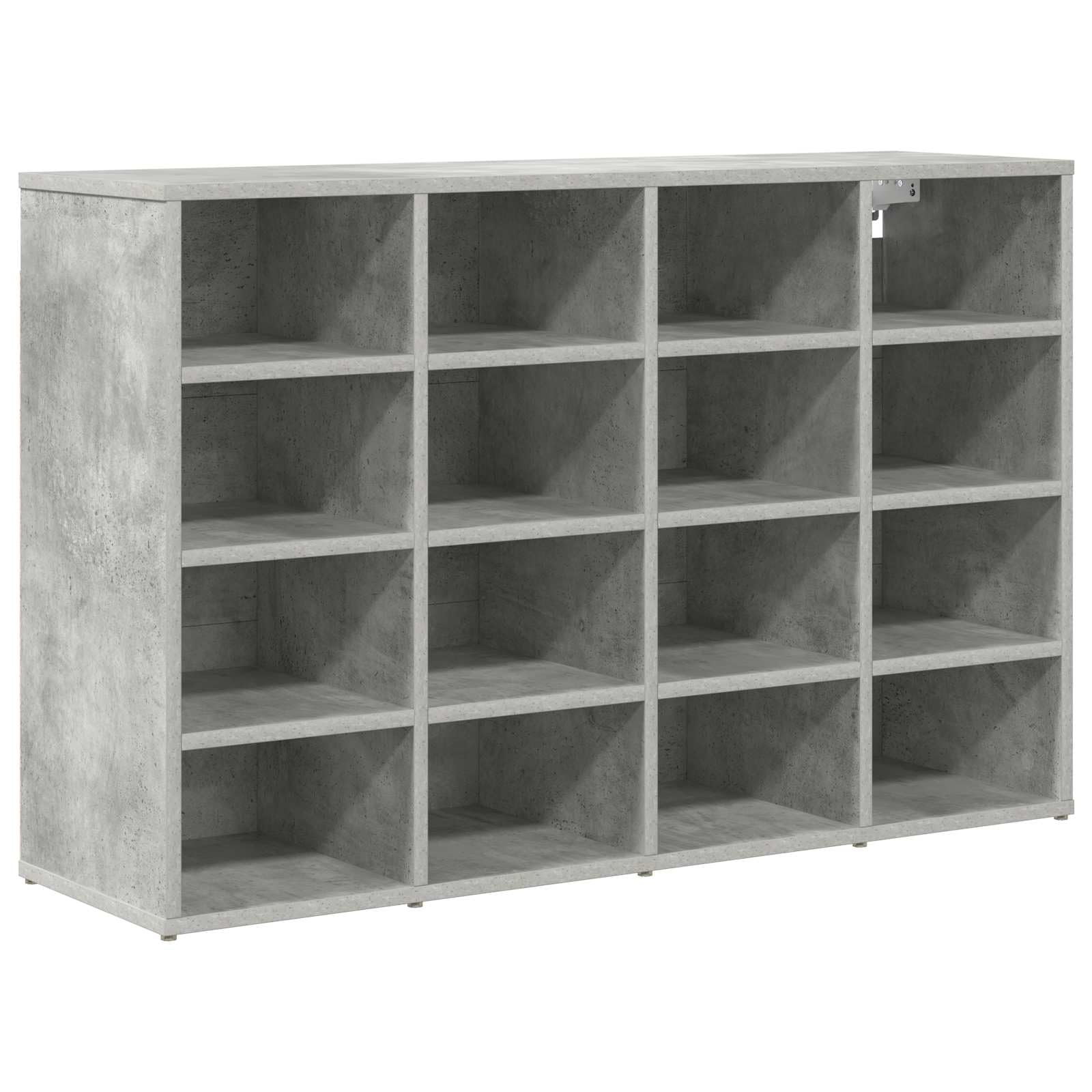 Meuble à chaussures moderne gris béton pour un couloir ordonné et une entrée accueillante
