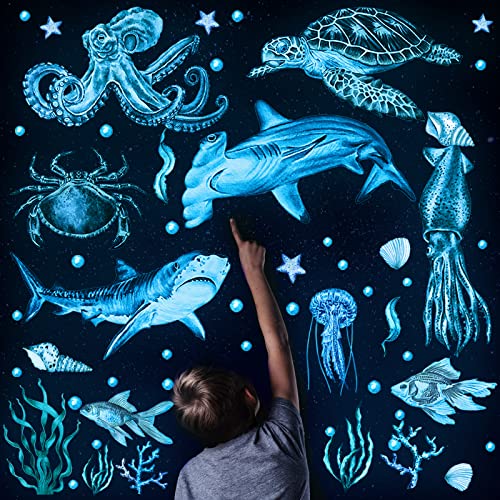 Vinilos Decorativos Glow in The Dark Ocean 4 piezas miniatura 1