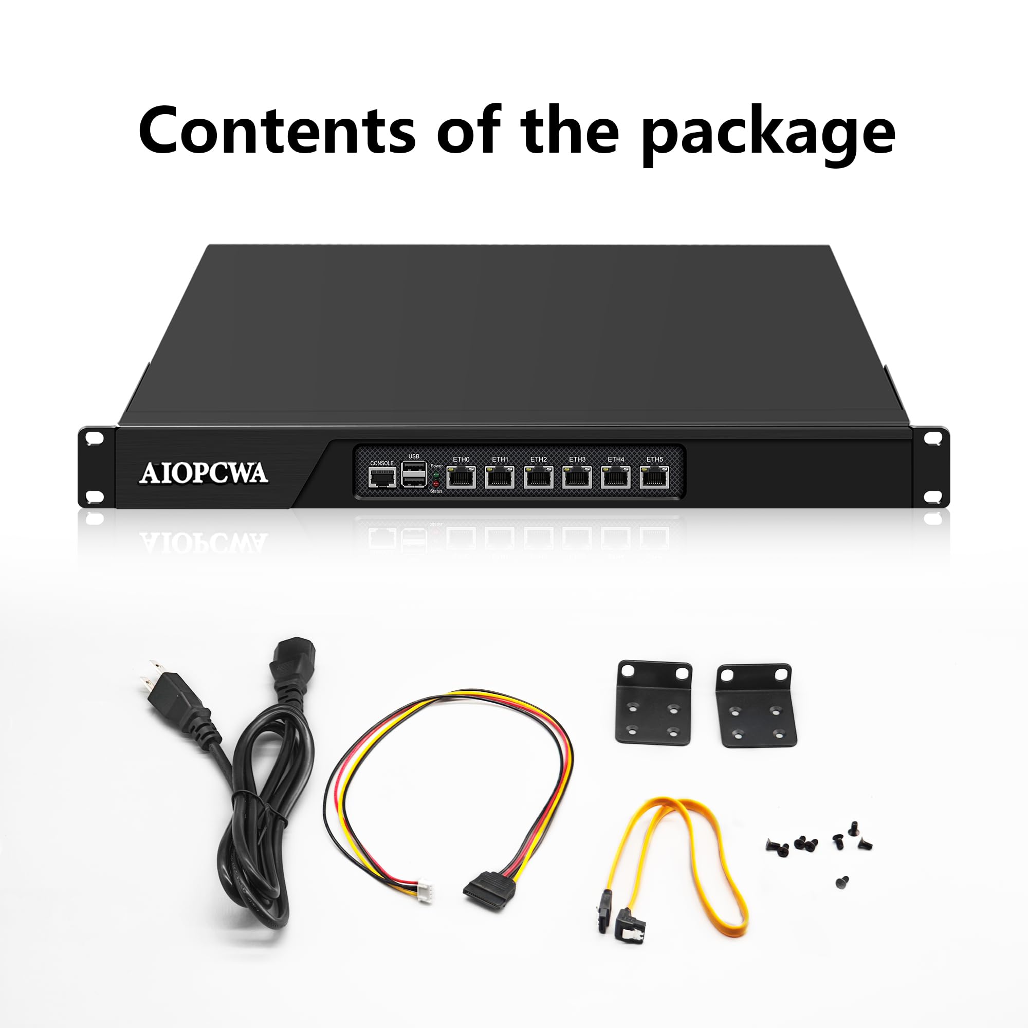 1U Rackmount Firewall Appliance i3-3217U, 6 × Gigabit I211AT LAN, OPNsense Router Hardware, 19 Inch Network Server Barebone DDR3 No RAM/SSD/OS, VGA, SATA3.0, Console