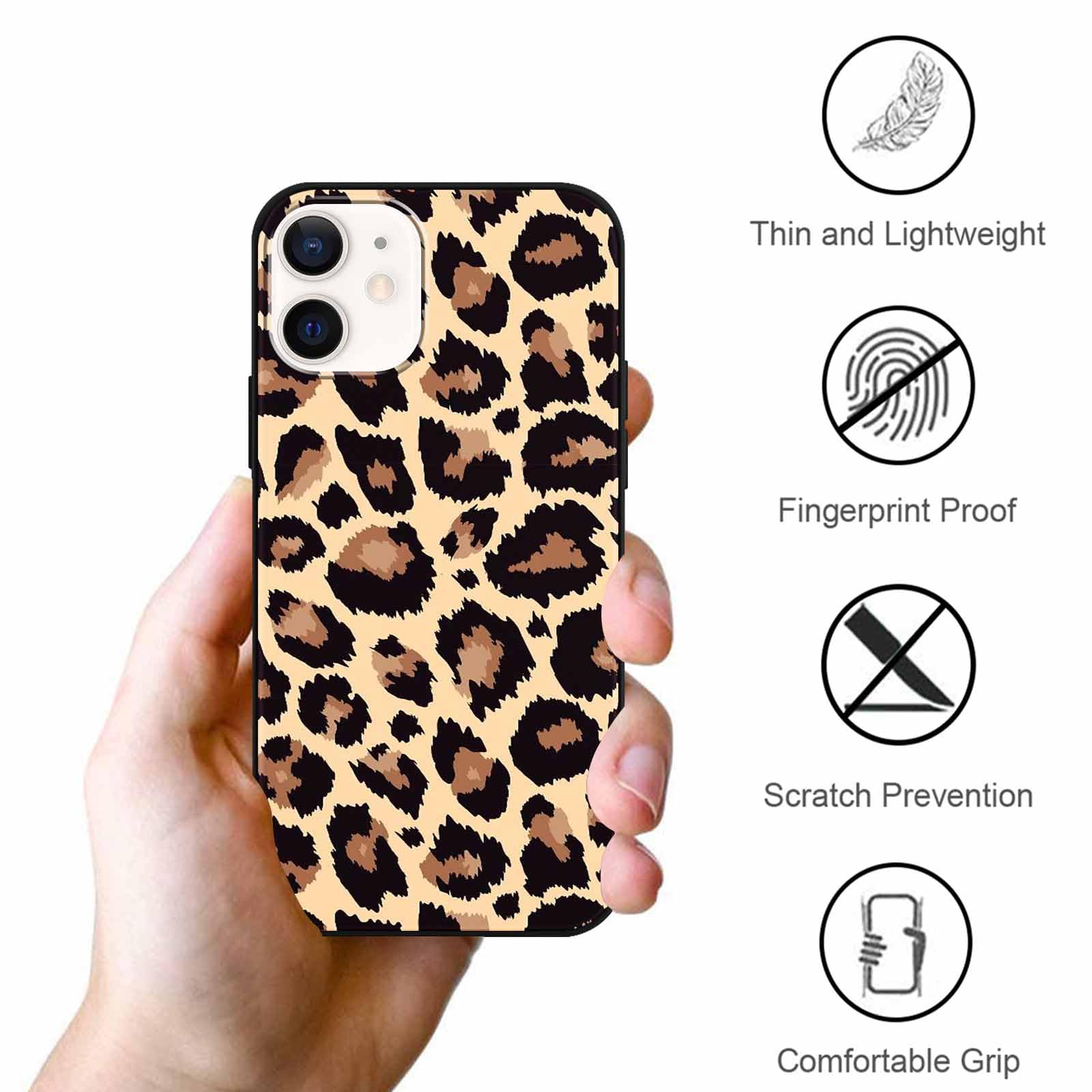Yoedge 2 Pezzi Cover per iPhone 12 Pro 6,1, Ultra Sottile Leggero Morbida Silicone TPU Custodia Antiurto Antigraffio Protettiva Case con Stampa Leopardata Disegni per Donne per iPhone 12 Pro