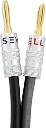 Fio de alto-falante Silverback da Sewell com plugues banana Silverback, 3 m, 12 AWG, OFC, 259 fios, terminado