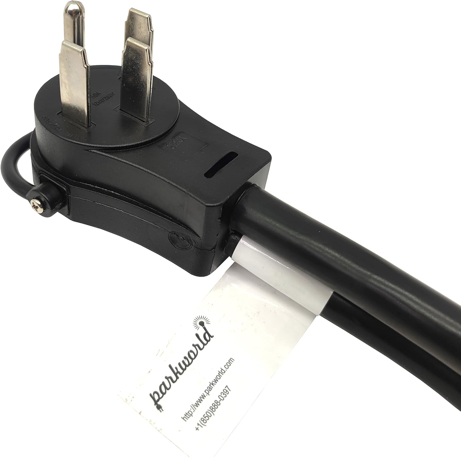 Parkworld 63876 NEMA 14-50P to L5-30R Dual Socket Splitter Cord, RV 50 AMP 4-Prong 14-50 Male Plug to NEMA (2) L5-30 Female Twist Lock Receptacle 125V 1.5FT