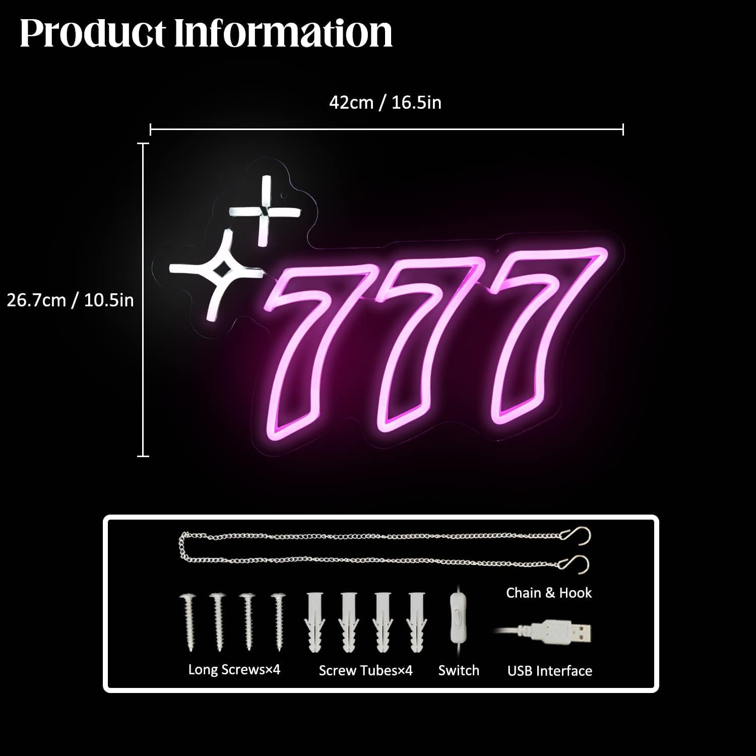 Amazon.co.jp: 777ネオンサイン エンジェルナンバー ネオンLED