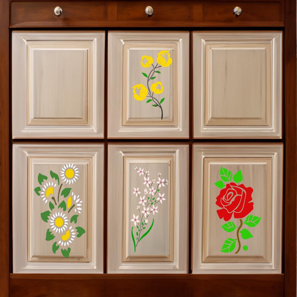 DSLSQD 8 Plantillas De Flores, Plantillas De Vid De Flor De Cerezo