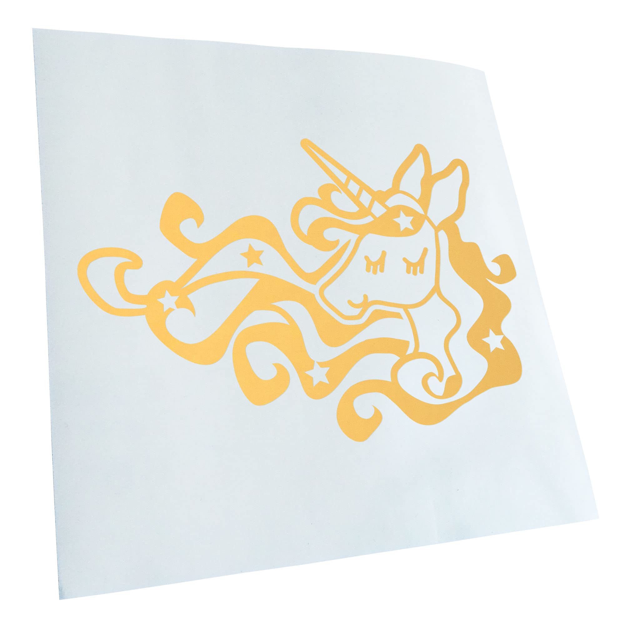 Kiwistar - Car Sticker - Unicorn Rainbow - Cream - 50 x 33 cm - Rear Window Car Sticker Weatherproof for Car Truck Moped Truck - Sticker Exterior Self-Adhesive Tuning Accessories for Windows