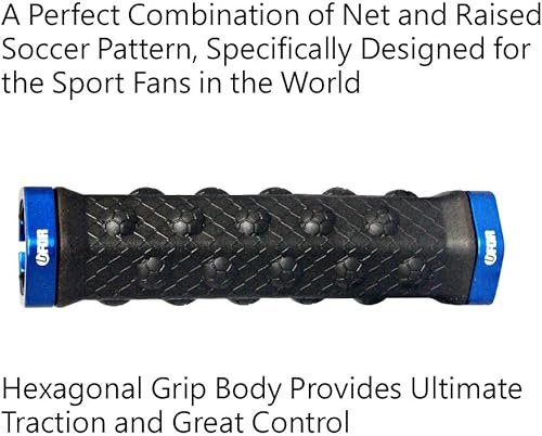 Miniatura 3 de UFOR - Agarre de goma para bicicleta de portero, con abrazaderas de bloqueo hexagonales de aluminio, 5.394 in, fabricado en Taiwán