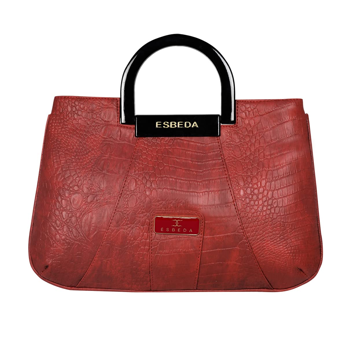 ESBEDA Blood Red Colour Croco Acrylic Handle handbag For Womens (B09Y5YY7GV) Amazon Price History, Amazon Price Tracker