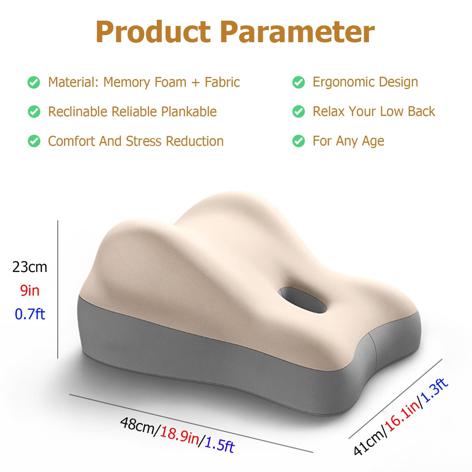 JYHHCYS Face Down Pillow Prone Pillow, Adjustable Height Memory Foam Face Down Position Pillow for Legs and Knees Support, Headboard Pillow for Sleeping and Reading Cushion(Pink)