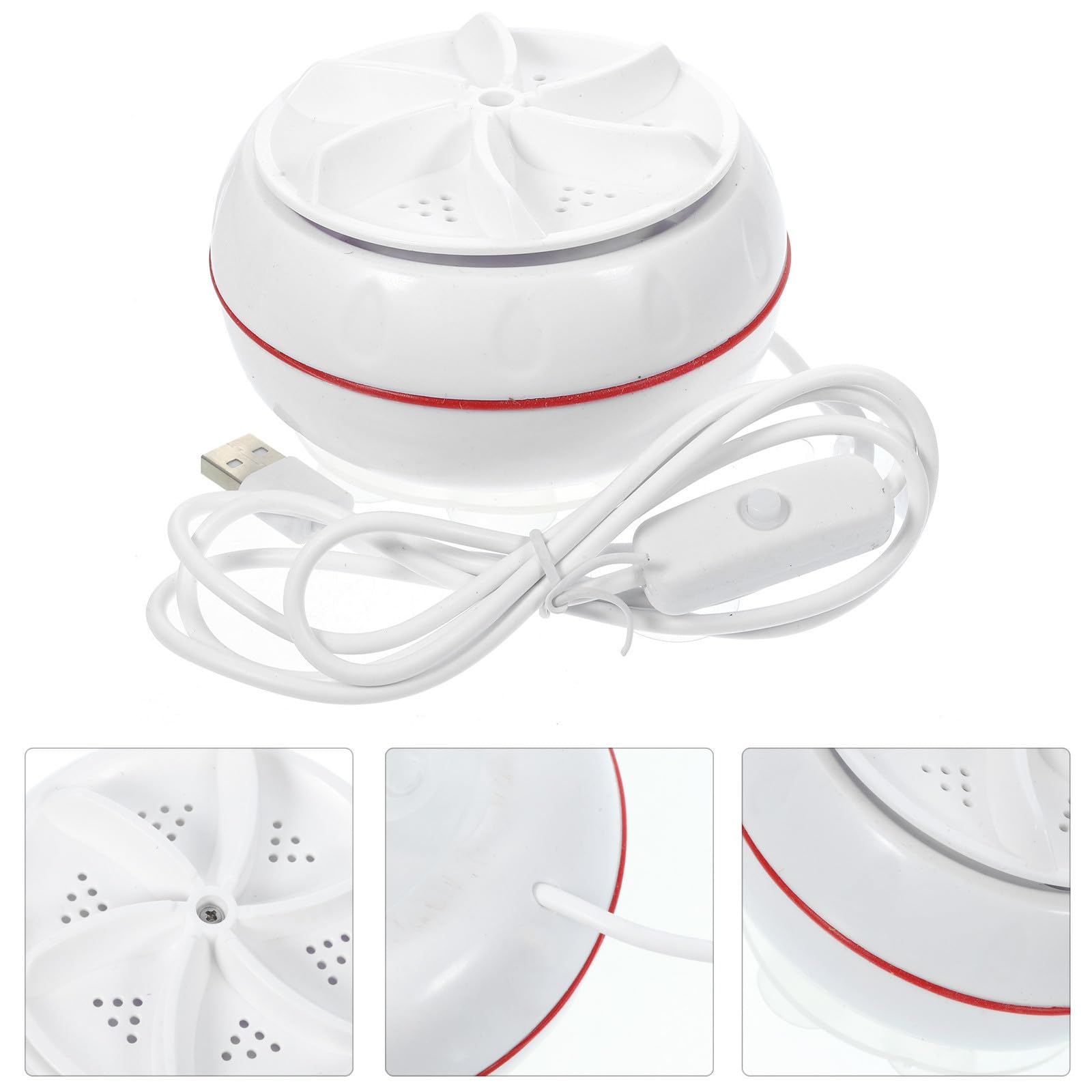 Mini y Viaje 30w Portátil USB Lavadora Dormitorio | Abs Blanco Efecto de Limpieza Profunda y Apagado Automático Temporizador Inteligente para T-shirts y Faldas