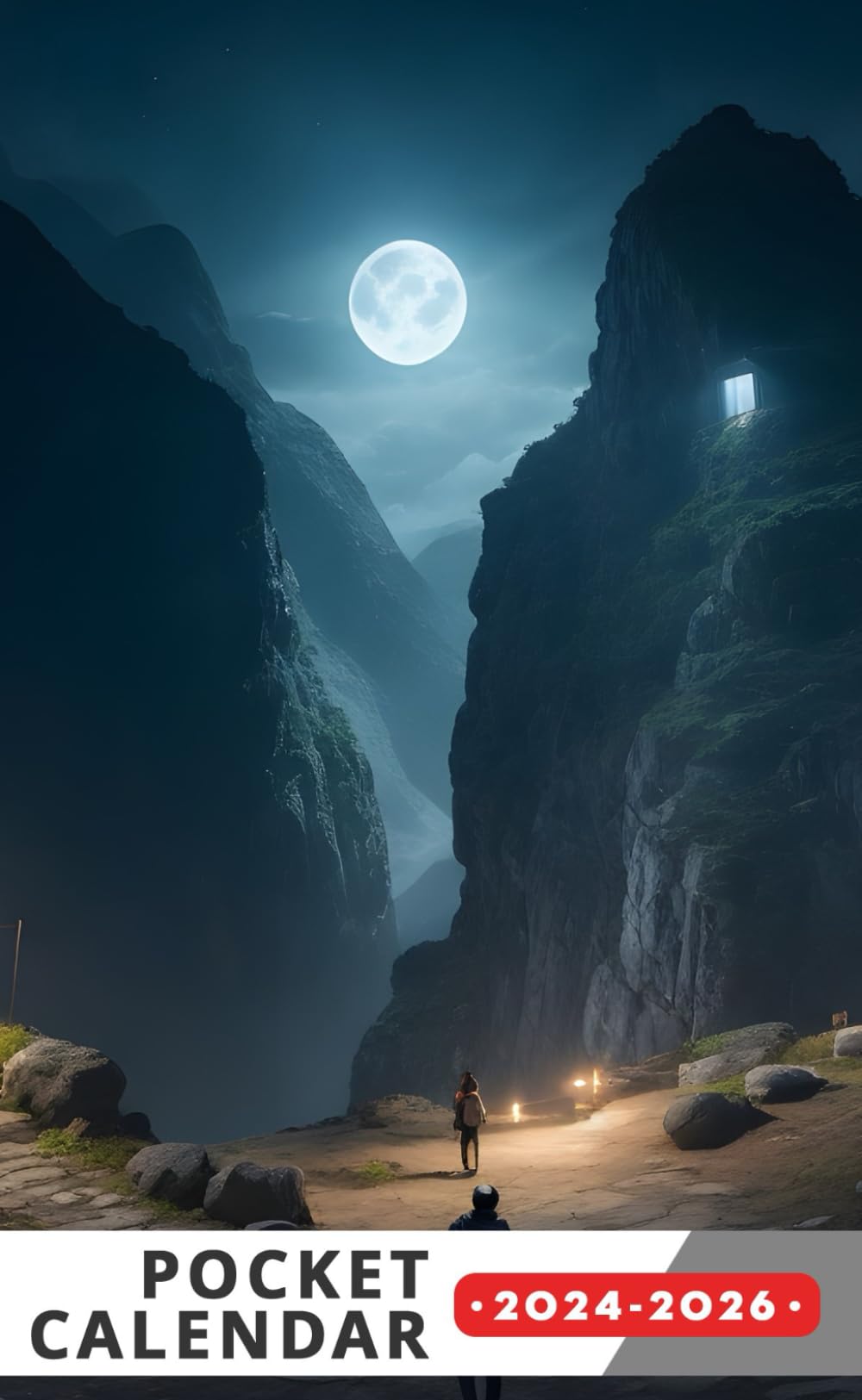 Pocket Calendar 2024 - 2026: Three-Year Monthly Planner for Purse , 36 Months from January 2024 to December 2026 | Aventura épica | Explorando pasillos | Ciudad perdida