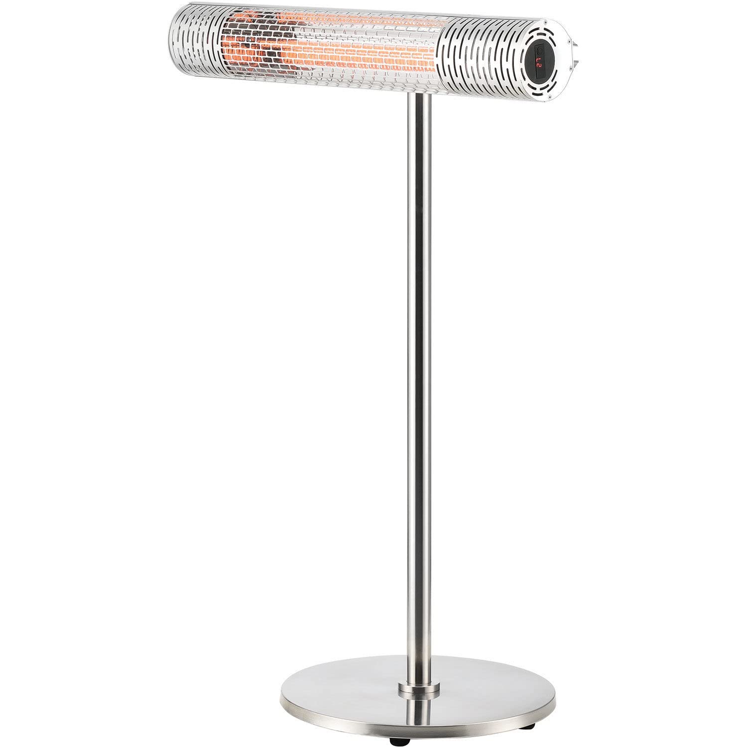 Infrared Patio Heater with Remote Control by Global Industrial – 5"W, Aluminum, Black, Stainless Steel, Model 246723