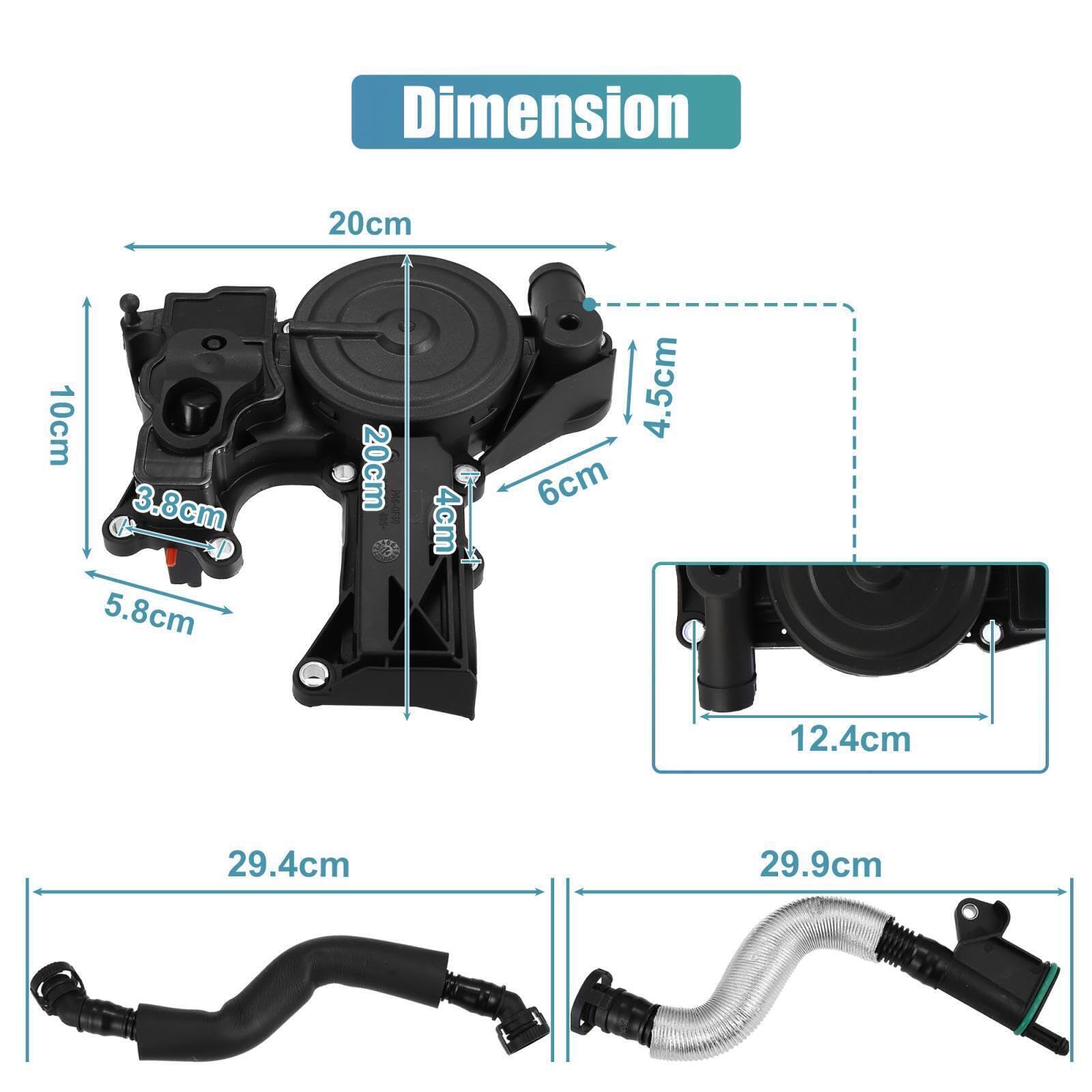 Valvola PCV separatore olio scarico del basamento 1.8 2.0 TFSI per VW A.u/D.i Jetta Golf Passat 06H103495 06H103495AH