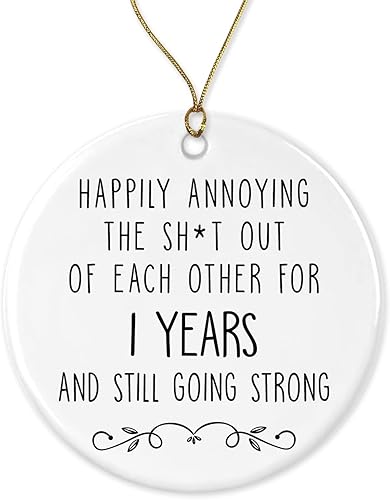 HTDesigns 1er para padres, parejas, abuelos, 1er aniversario de boda, aniversario de oro, decoración de fiesta de 1 año impresa en ambos lados HTDesigns 1er para padres, parejas, abuelos, 1er aniversario de boda, aniversario de oro, decoración de fiesta de 1 año impresa en ambos lados