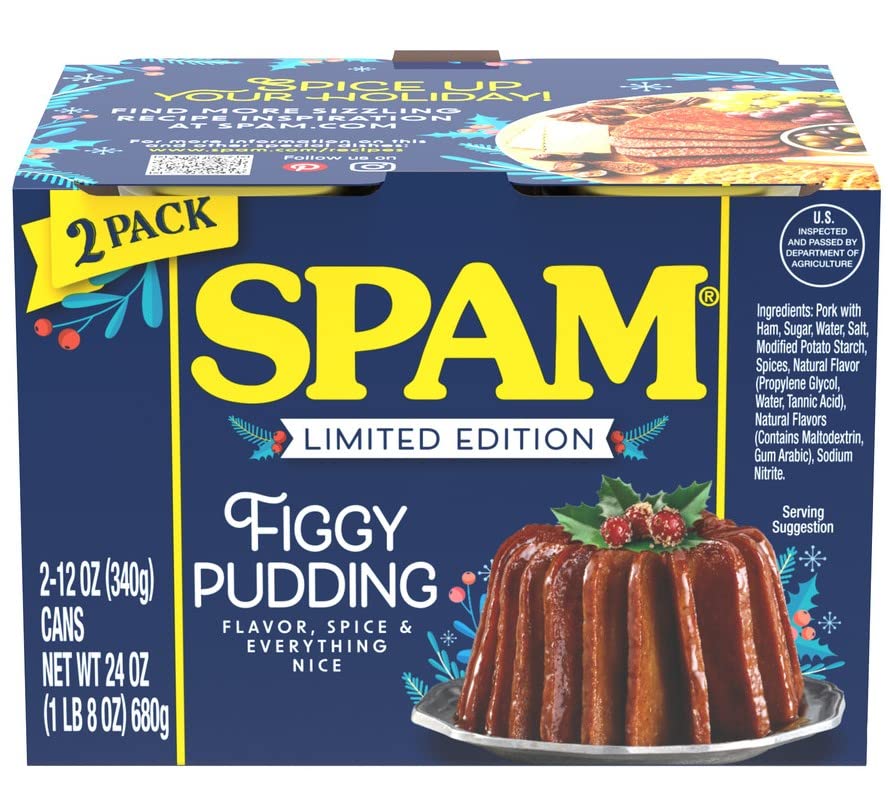 SPAM Limited Edition Figgy Pudding, 12 Oz Can (2-Pack)