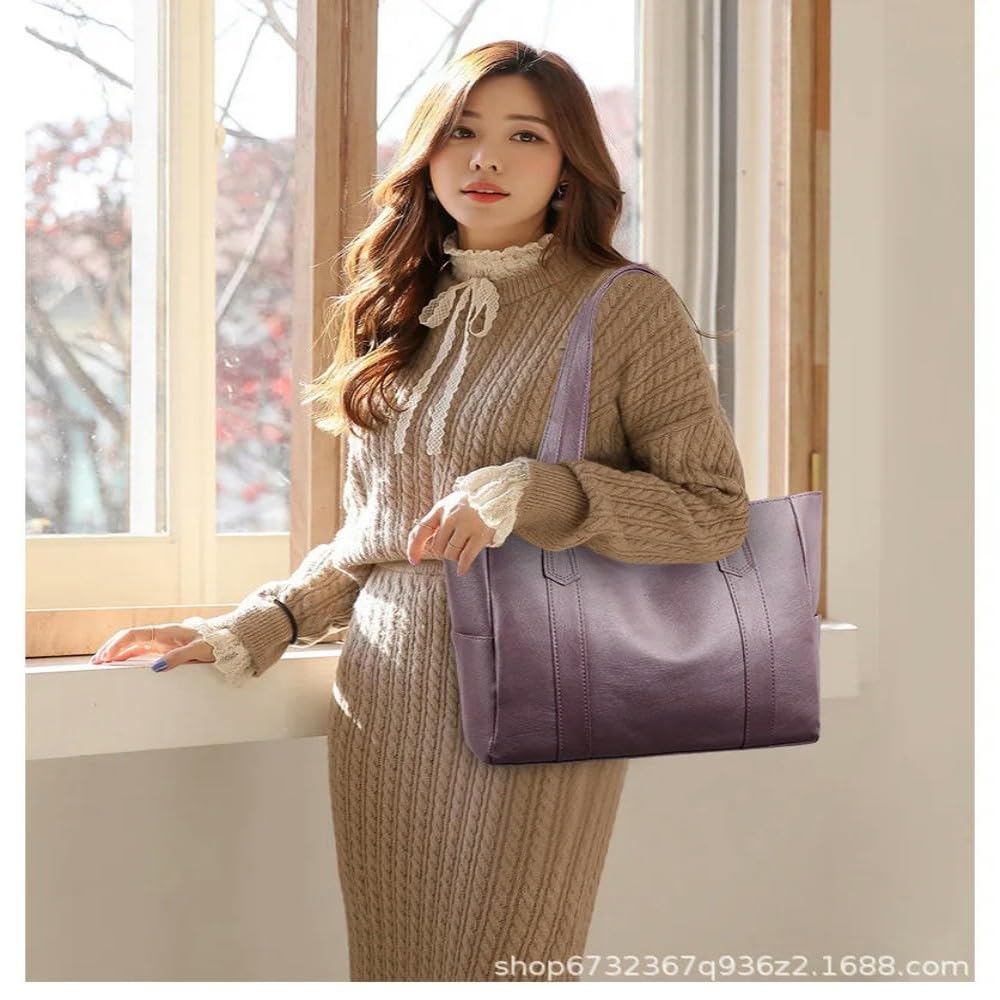 Casual PU Pelle Grande capacità Tote Borse per Le Donne Moda Tinta Unita Cerniera Femminile Borsa a Tracolla Donna Borsa a Mano