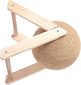Cat Scratcher Toy Sisal Rope Cat Scratching Ball Scratcher Ball Spinner for Claw Grinding Furniture Protection Indoor Play Floor Balcony Window Sill .08 X 7.08 X 6.29 in