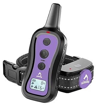PATPET Dog Training Collar- Dog Shock Collar with Remote, w/3 Training Modes, Beep, Vibration and Shock, Up to 1000 ft Remote Range, Rainproof for Small Medium Large Dogs