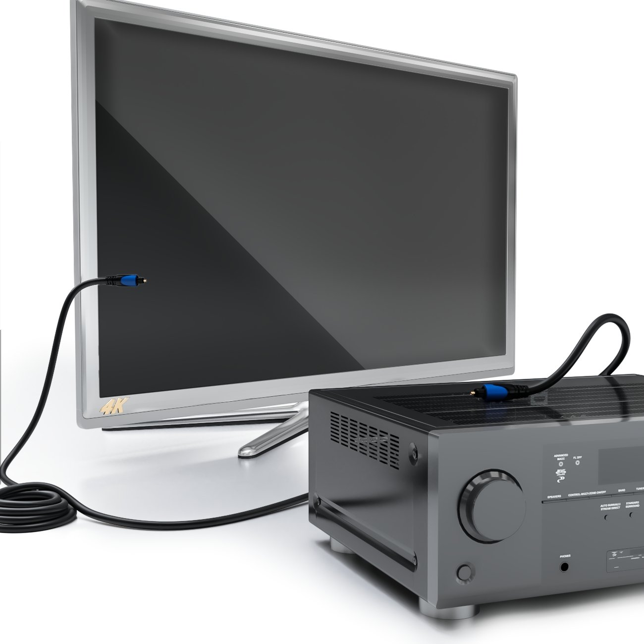 deleyCON 2m Cavo Audio Digitale Ottico SPDIF 2x Spina Toslink Cavo Digitale Cavo Audio LWL Cavo Digitale a Fibra Ottica
