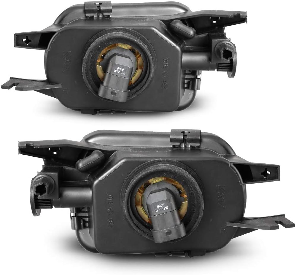 ROXX Fog Lights Fit for 2001-2007 SL-Class,CLK-Class W209,SLK-Class,CL-Class,C-Class W203 2 PCS Bumper Driving Light with OE Style Bulb 9006 12V51W Clear Lens