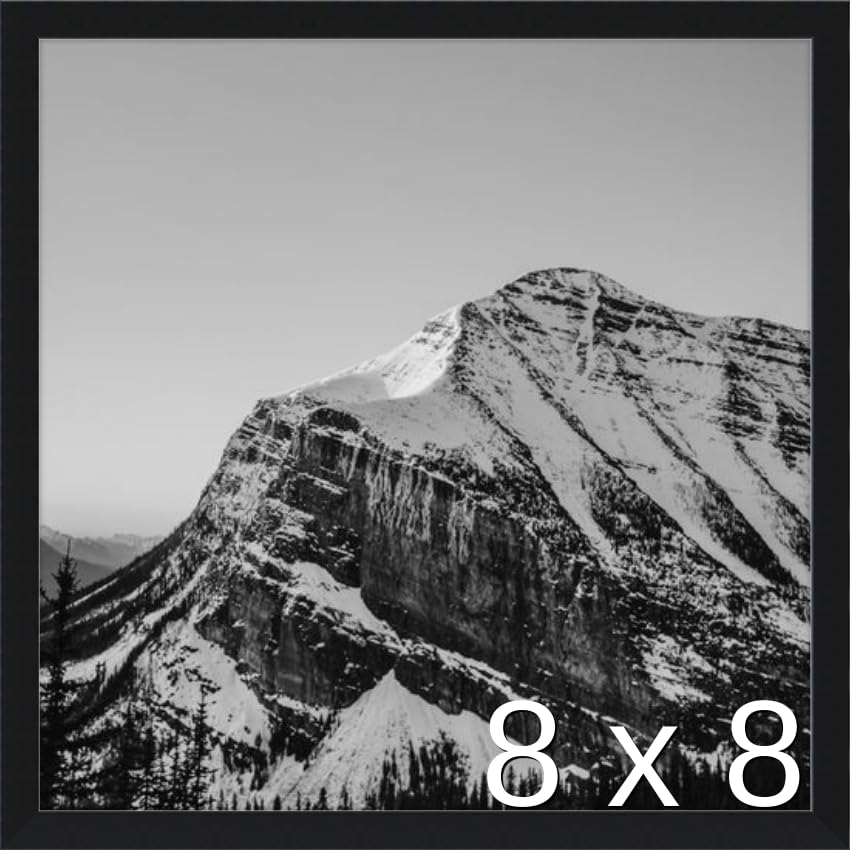 Frame It Easy 8 1/4 x 8 1/4 Satin Black Metal Frame (Ashford) 8.25x8.25 inches