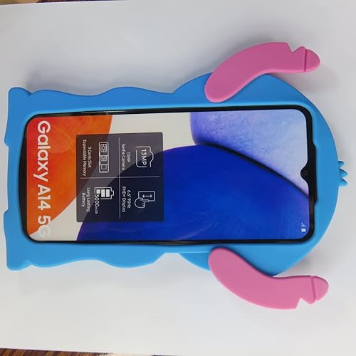 Miniatura 4 de BASRKY - Funda de perro alienígena para Galaxy A13A04S, diseño de dibujos animados en 3D, de goma de silicona suave Kawaii, divertida funda animada