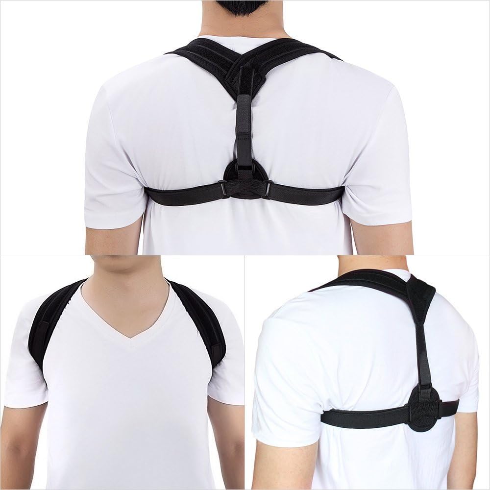 Adjustable Size Posture Support Shoulder Brace Corrector Clavicle Brace Strap for Men and Women Sitting at Office Home Comfortable Upper Back Correct Posture Belt Improve Shoulder Alignment