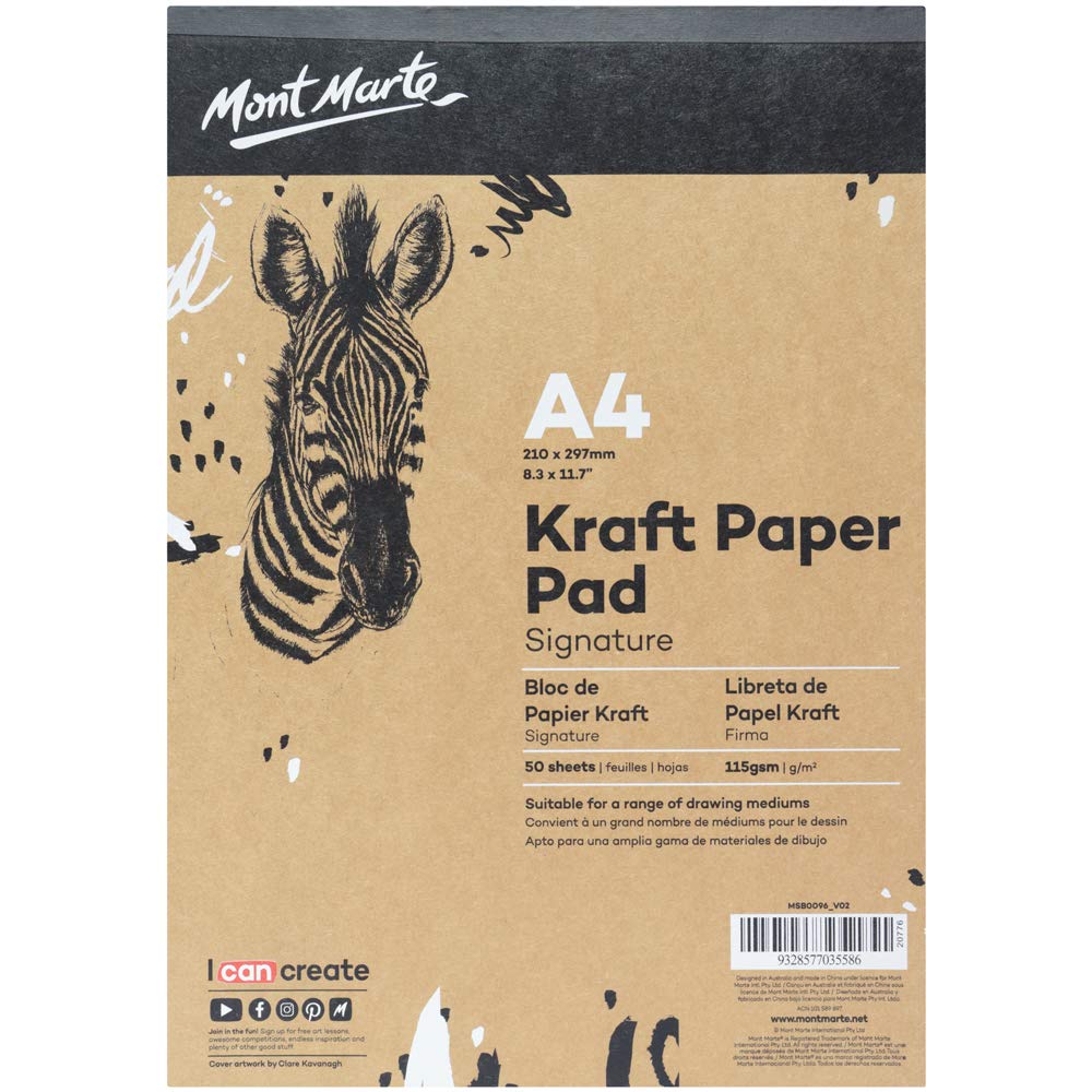 Mont Marte Signature Kraft Paper Pad A4 115gsm- 50 Sheet