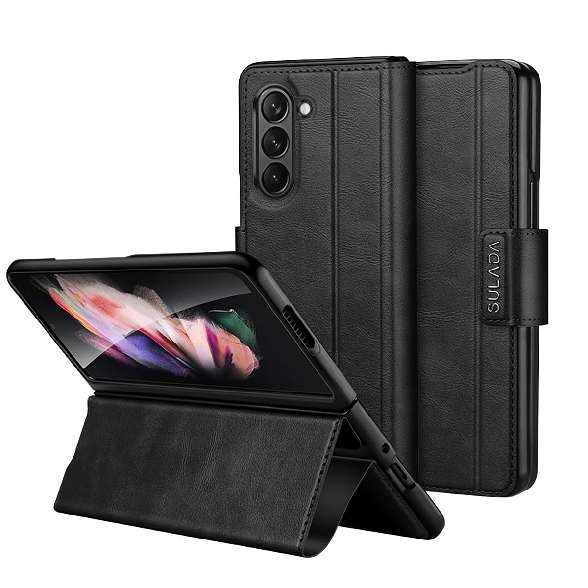Coque fine Galaxy Z Fold 5 idéale pour le bureau avec support vidéo