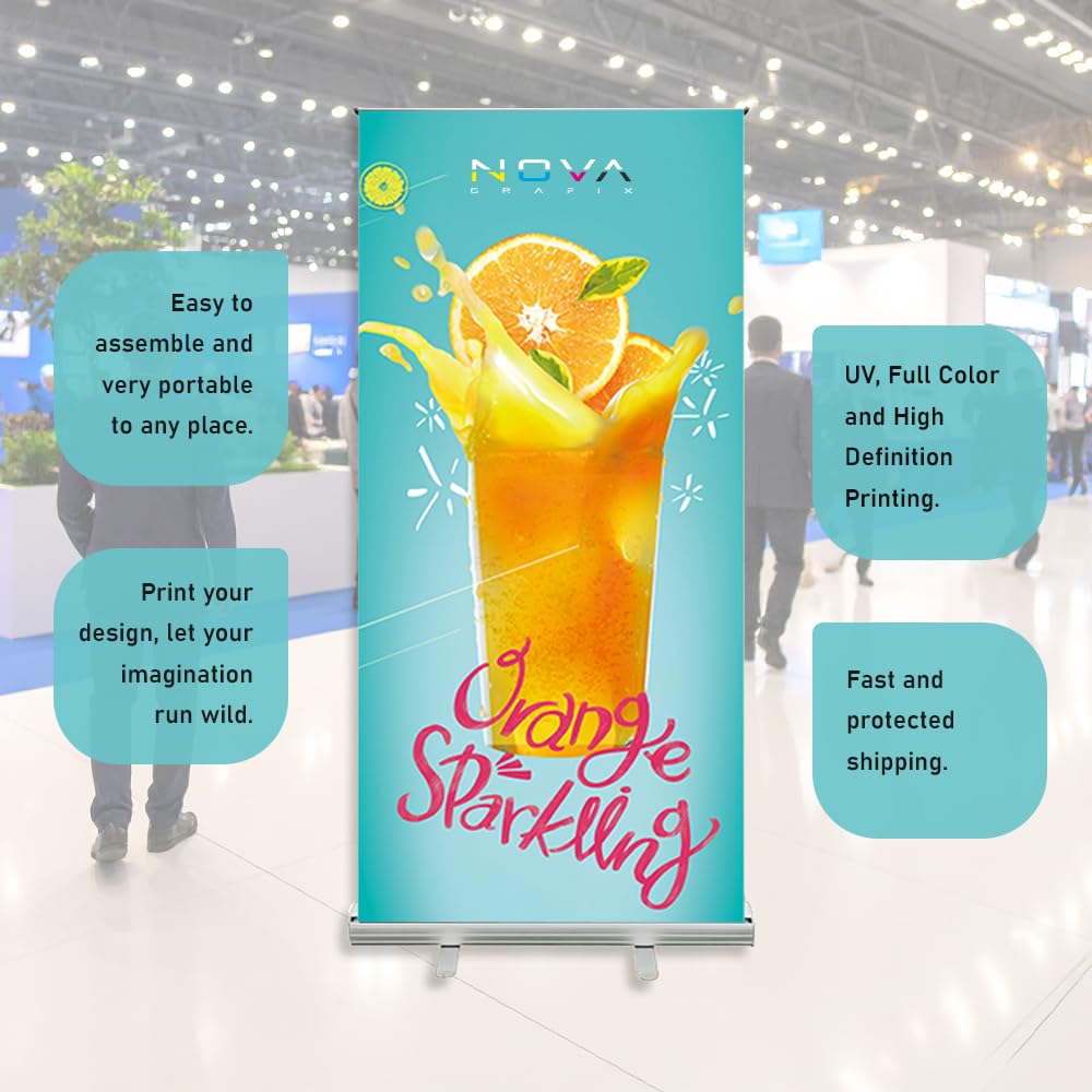 Roll Up Publicitario 100x200 cm Personalizado – Incluye Impresión de Alta Definición – Expositor Retráctil para Eventos, Ferias, Tiendas, Negocios – Entrega Rápida