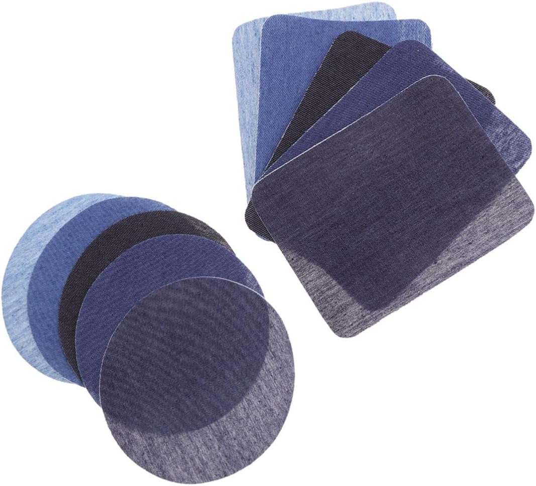 Lurrose 3sets Elbow Knee Patches for Clothing Self-Adhesive Denim Repair Stickers Random Styles for Sweaters Shirts Pants Bags and Hats