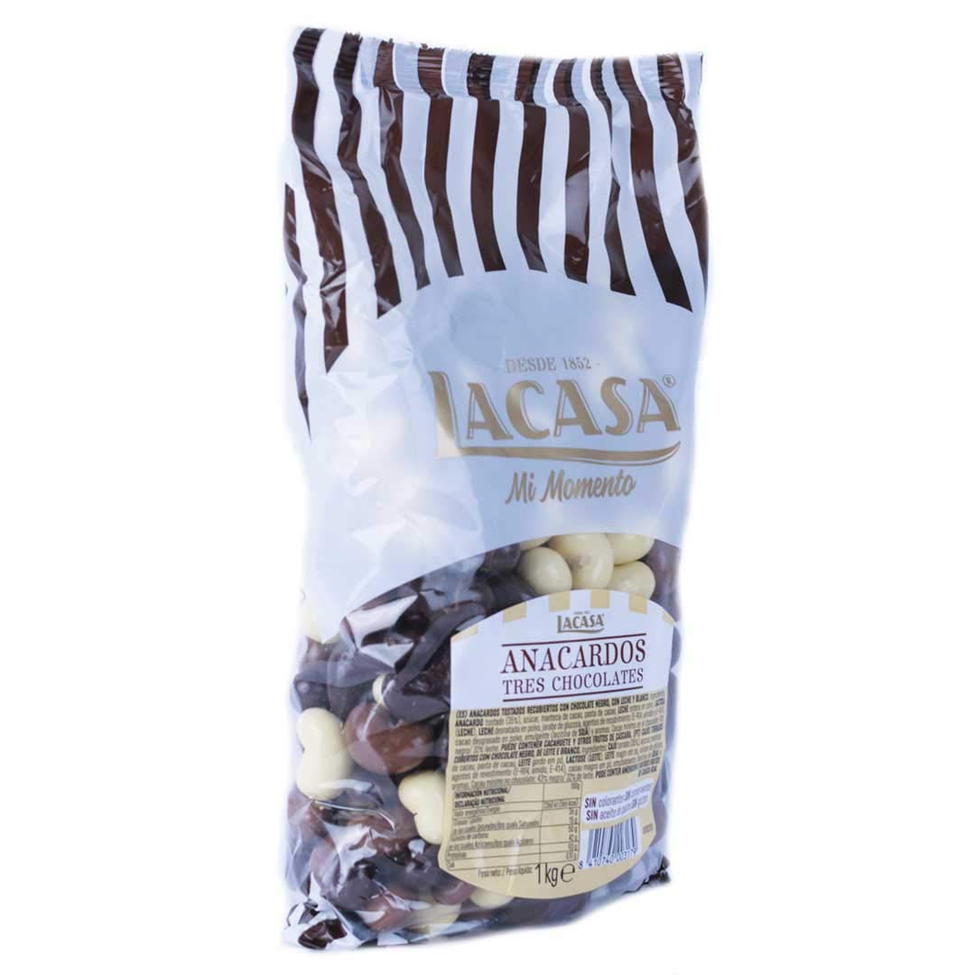 LACASA Anacardos tres chocolates 1kg - Jujuca