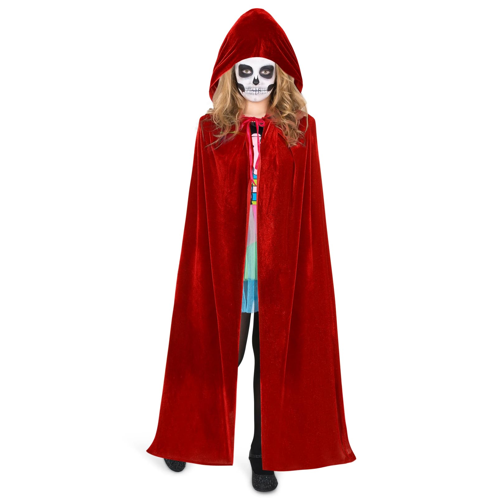 Cape De Dentelle Noire Luxueuse 120 Cm Pour Enfant - Costume Raffiné Pour Fêtes