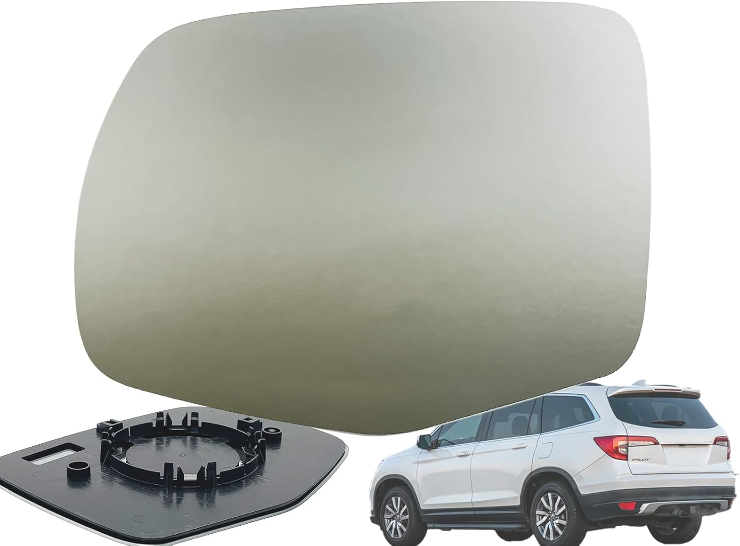 APA Replacement for Exterior Rear View Mirror Glass 2017-2021 PILOT 2020-2025 RIDGELINE 2019-2025 PASSPORT Non-Heated Flat Glass Driver Left Side 76254T6ZA11 HO1324162
