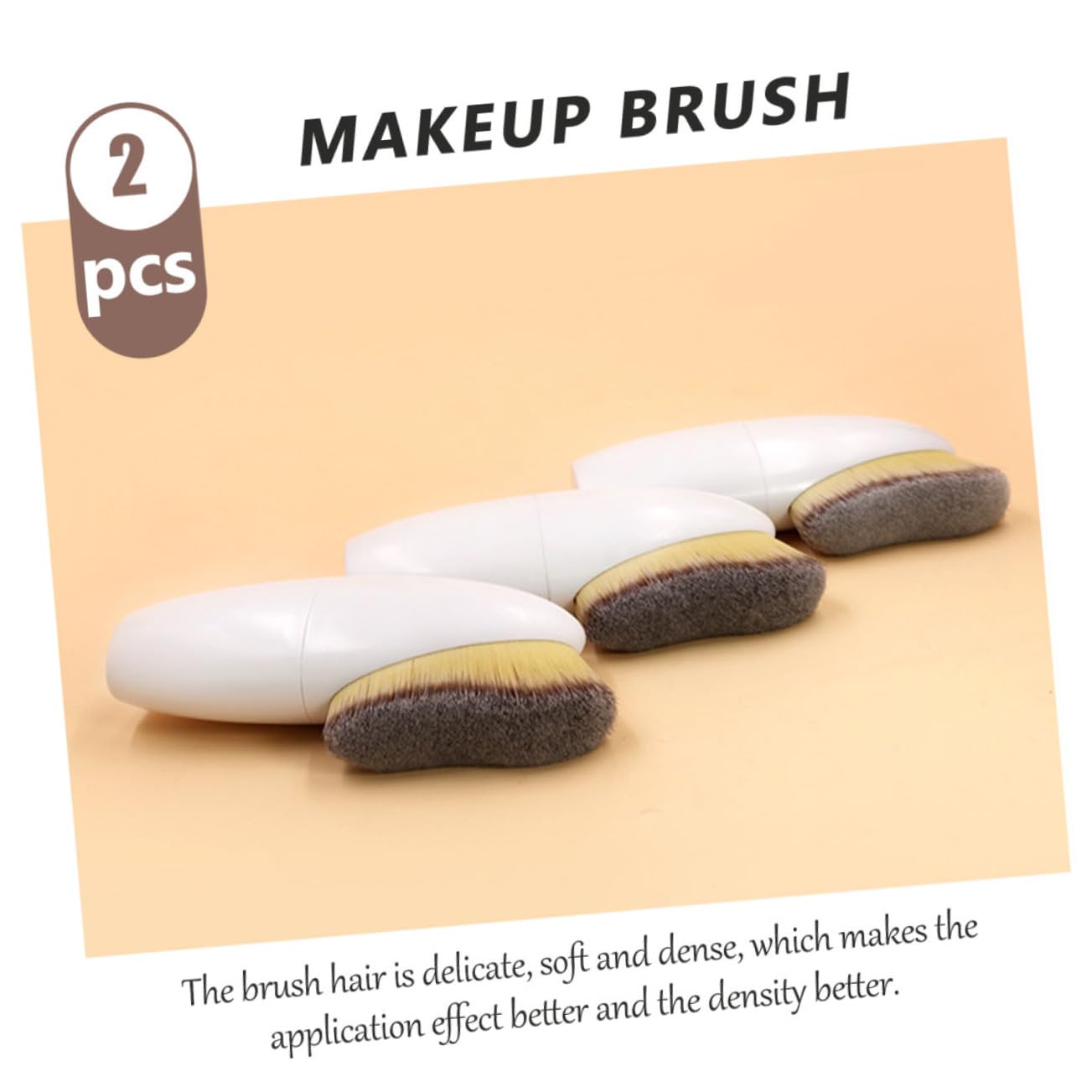 POPETPOP Juego De 3 Brochas De Maquillaje Brochas Faciales Para Maquillaje Suelto Brochas De Detalle Para Cosméticos 2 Unidades X 3