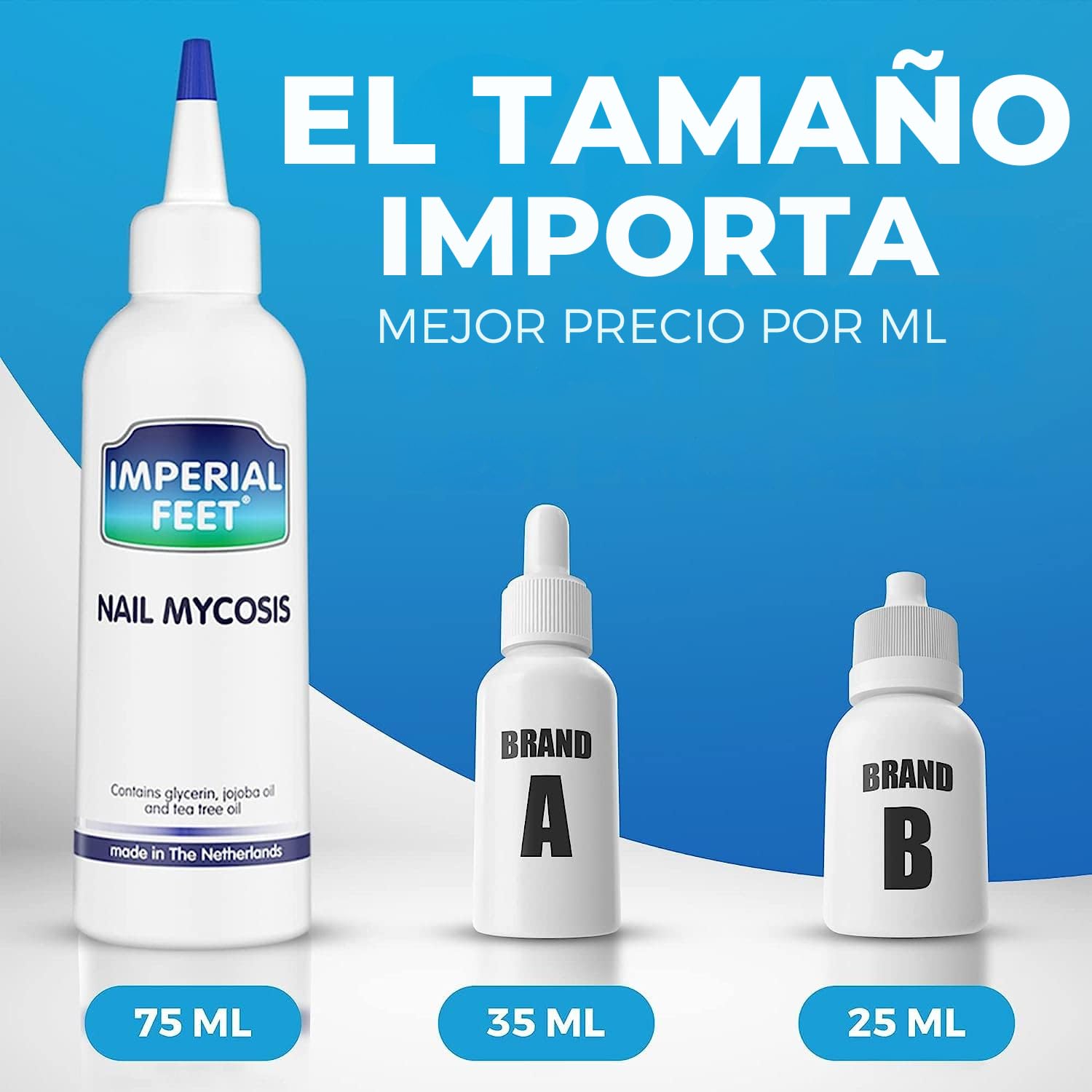 Imperial Feet Nail Mycosis Quita Hongos Uñas Pies-Tratamiento Hongos Uñas Pies-Fortalecedor de Uñas-Ablandador de Callos y Durezas-Tratamiento Hongos Uñas-Reparador Uñas Dañadas y Debiles-XL 75ML