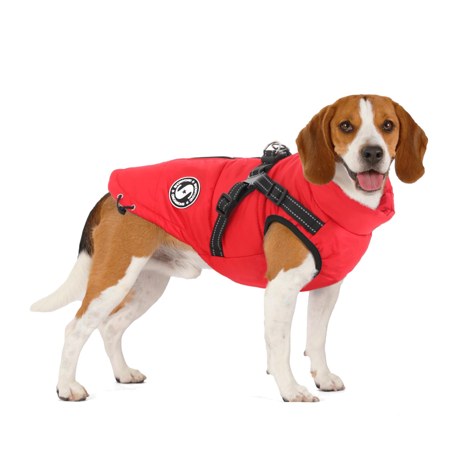 showyond Dog Coats Waterproof Winter Warm Zip Up Dog Coat with Harness Jacket for Puppy Small Medium Large Dogs