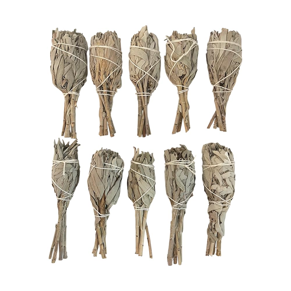 Smudge Sticks, Torch White Sage 4", Pack of 10