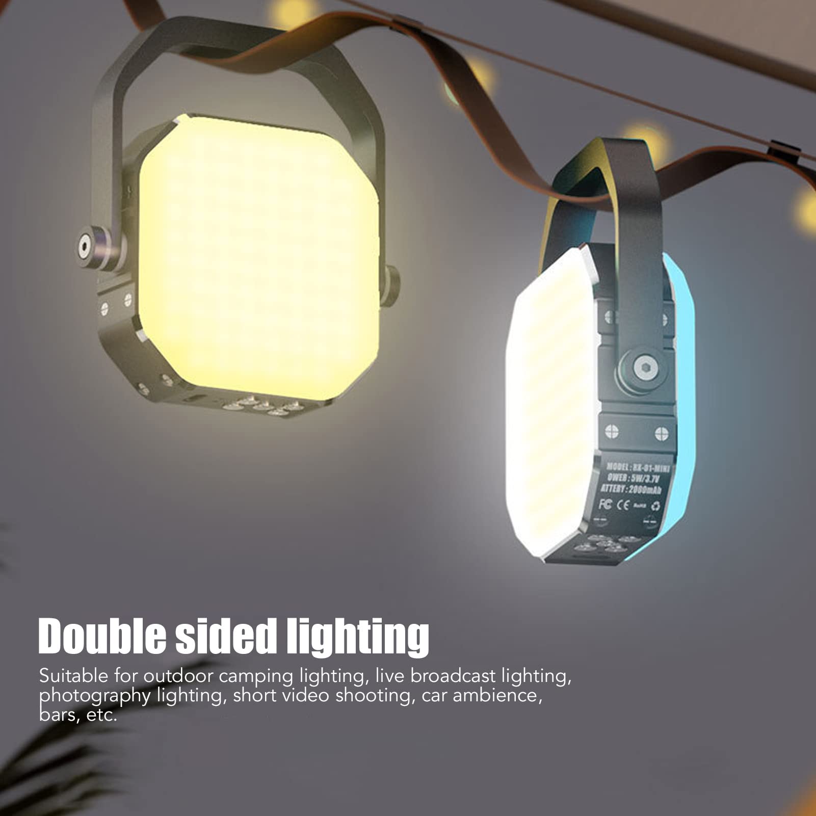 Retro Ricaricabile LED Lanterna di Campeggio Ottagonale Esterna Lampada di Campeggio
