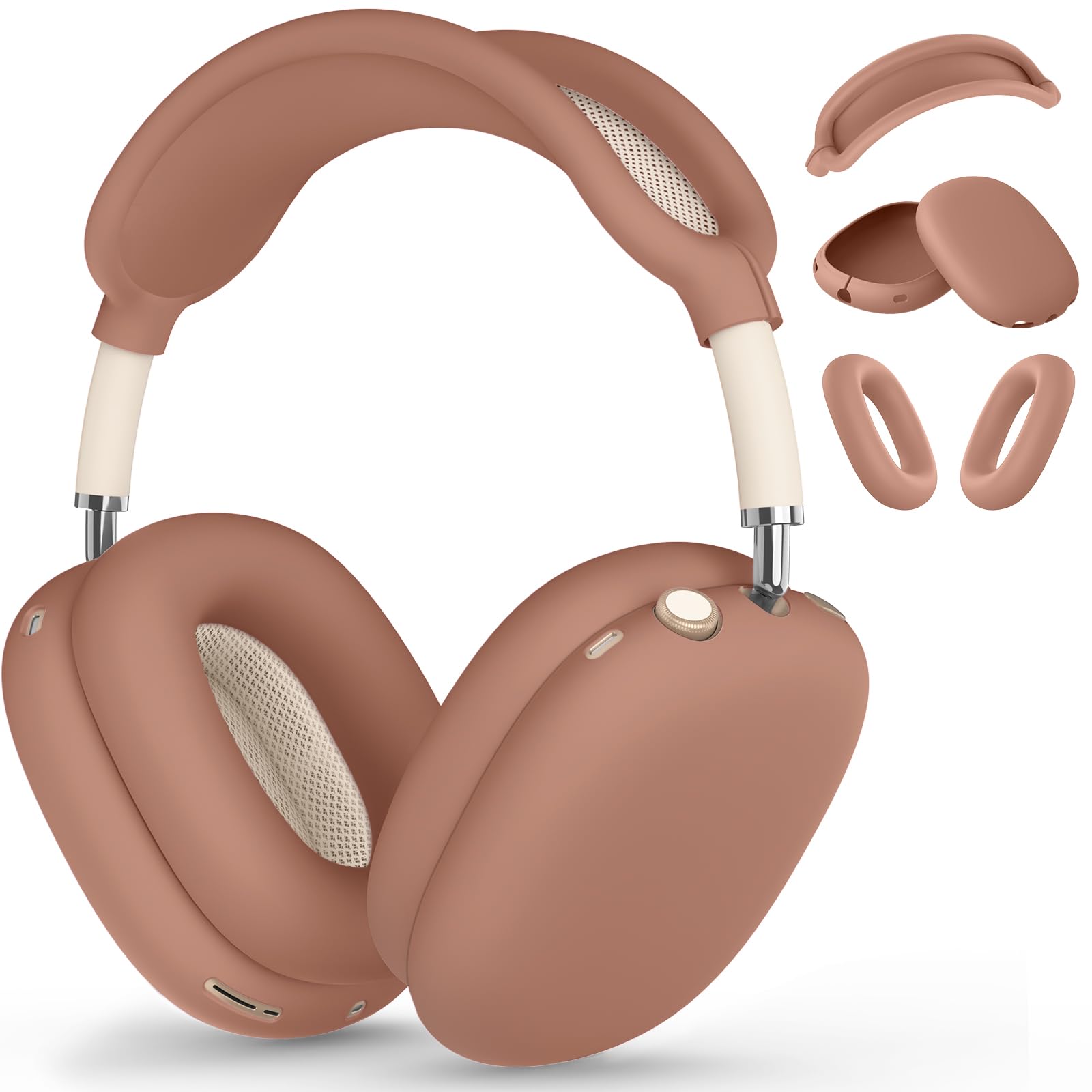 Silicone Case Cover for AirPods Max, Ear Pad Case Cover/Ear Cups Cover/Headband Cover for AirPods Max Headphones, Accessories Soft Silicone Protector