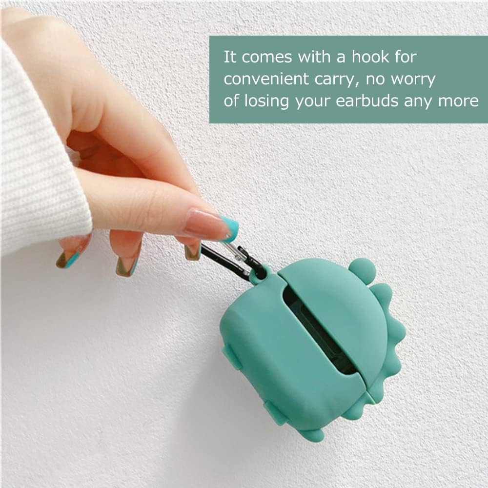 Cute Cartoon Wireless BT Earbuds Protective Case Headphone Storage Case Soft Silicone Shell Compatible with Lenovo LP40 Dinosaur - Image 5