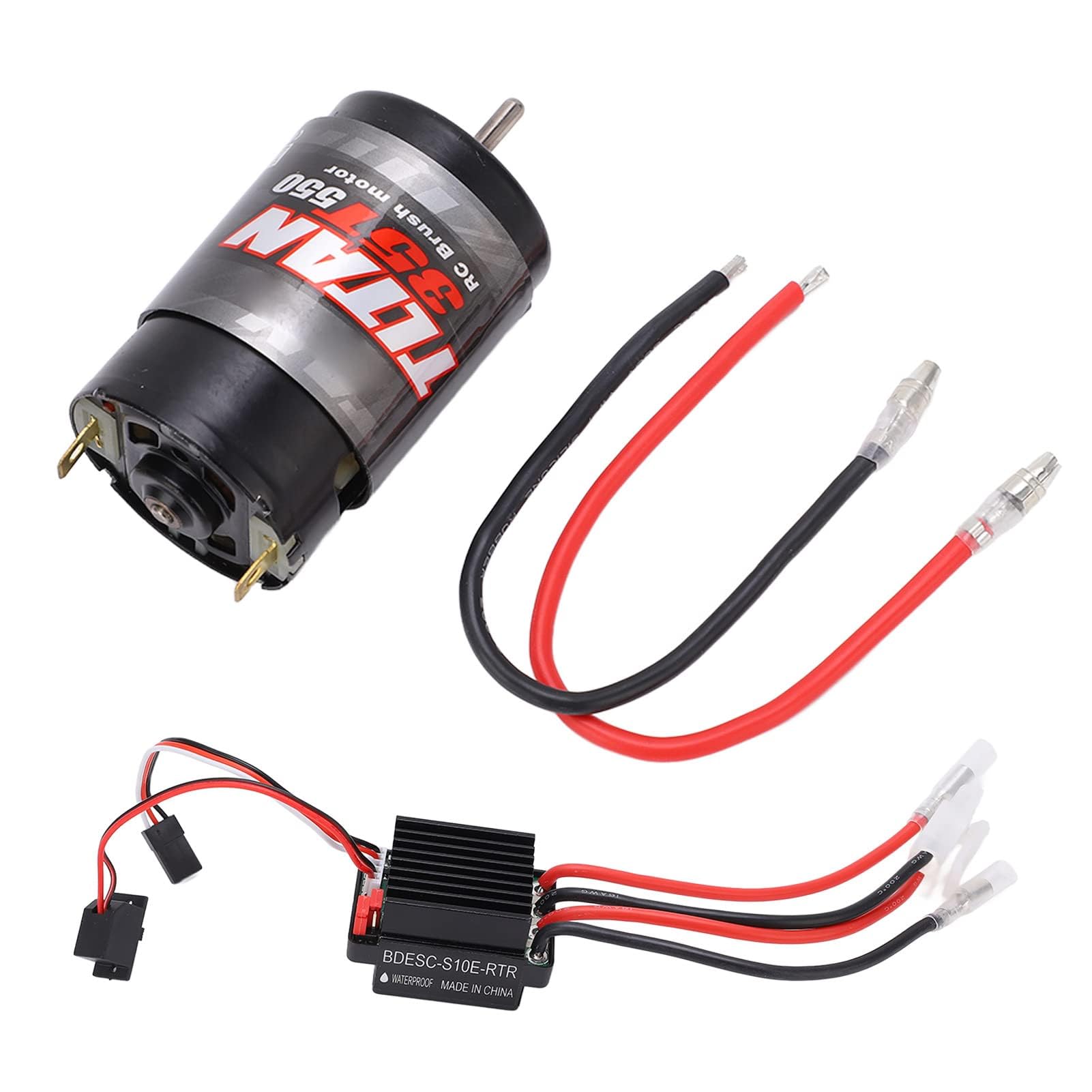 550 RC Motore Spazzolato RC Auto Motore Spazzolato con Impermeabile 320A a Due Vie Spazzolato ESC per RC Rock Crawler Car(35T) Accessori per Modelli di Auto