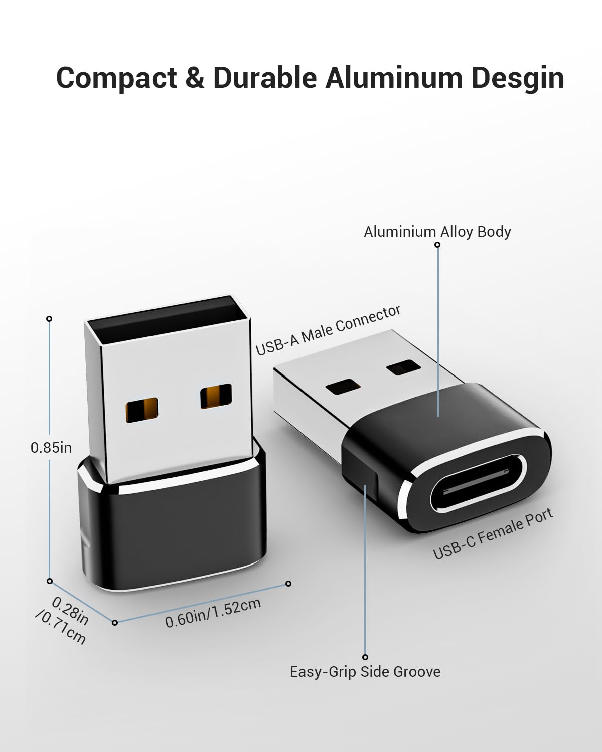 USB to USB C Adapter,USBC Female to USB A Male Adaptor, Type C Converter Charger for iPhone 17 Pro Max,16 15,Apple Watch iWatch S11 S10 SE,AirPods 3,iPad Mini Air,Samsung Galaxy S25 — view 7